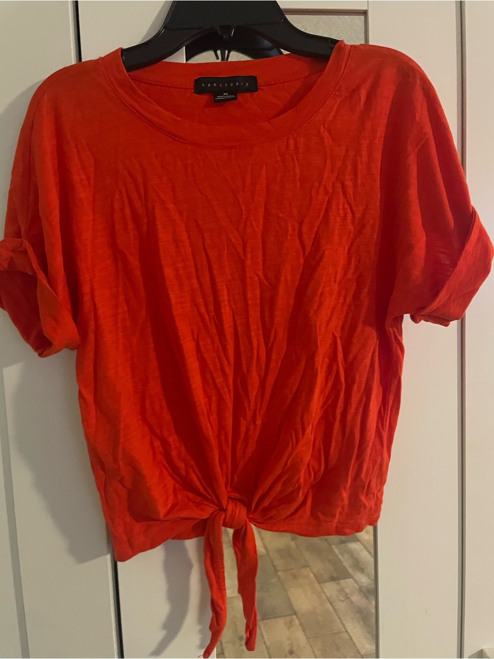 Sanctuary Tie-Front Short Sleeve Tee shirt Sz. XS cute!!!